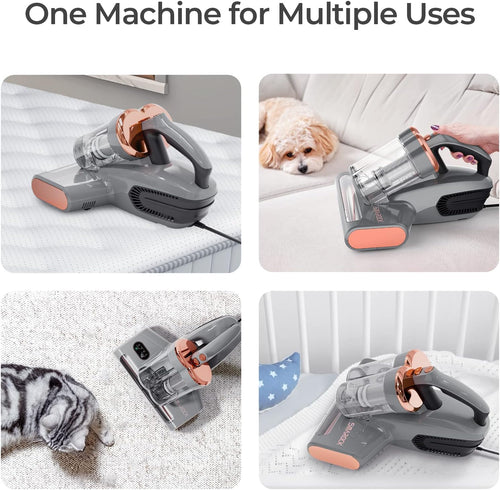 Aspirateur anti-acariens avec lumière UV et ultrasons