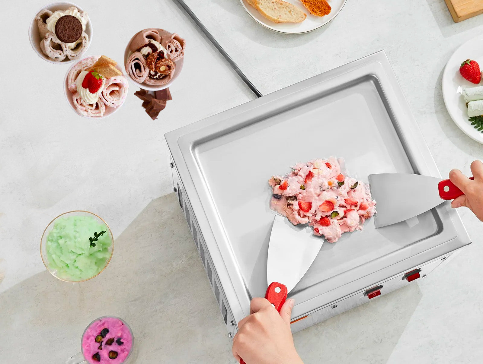 Plancha à glace roulée